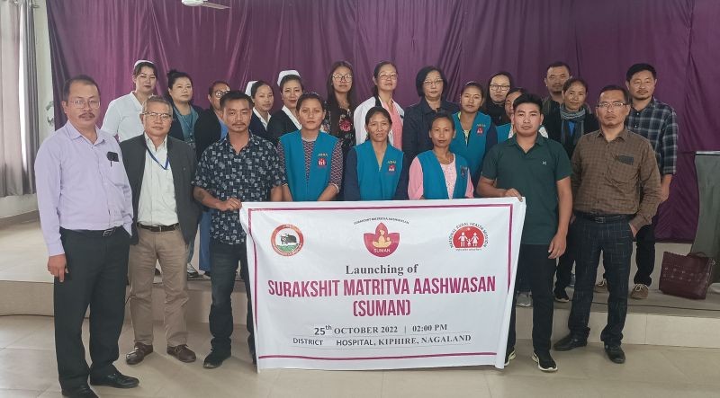 Medical officers and healthcare workers during the inaugural programme of SUMAN at conference hall, District Hospital, Kiphire, on October 25. (Photo Courtesy: CMO Kiphire)